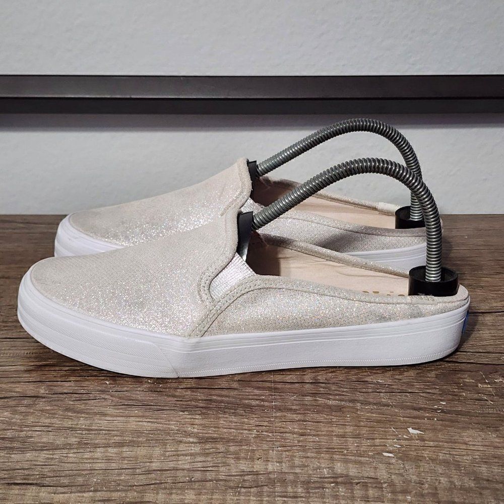 Keds OH Joy Shimmer Slip-On Shoes Size 8.5 Beige